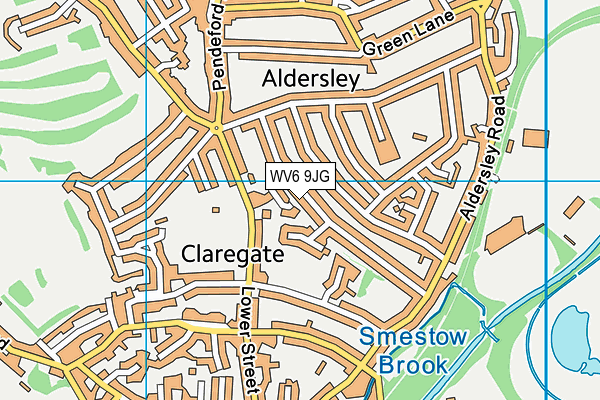 WV6 9JG map - OS VectorMap District (Ordnance Survey) WV6 9JG map - OS VectorMap District (Ordnance Survey)
