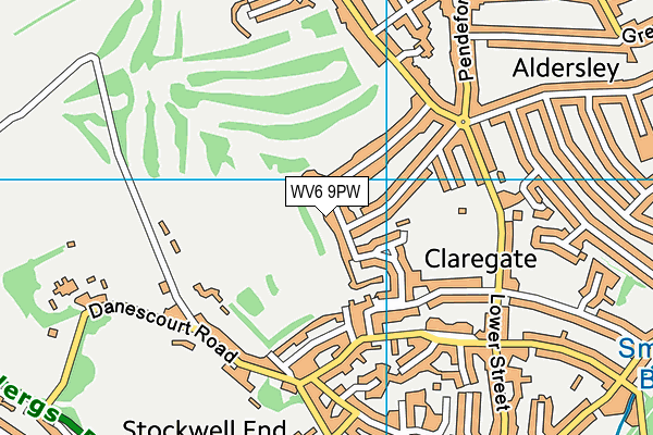 WV6 9PW map - OS VectorMap District (Ordnance Survey) WV6 9PW map - OS VectorMap District (Ordnance Survey)