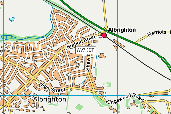 WV7 3DT map - OS VectorMap District (Ordnance Survey) WV7 3DT map - OS VectorMap District (Ordnance Survey)