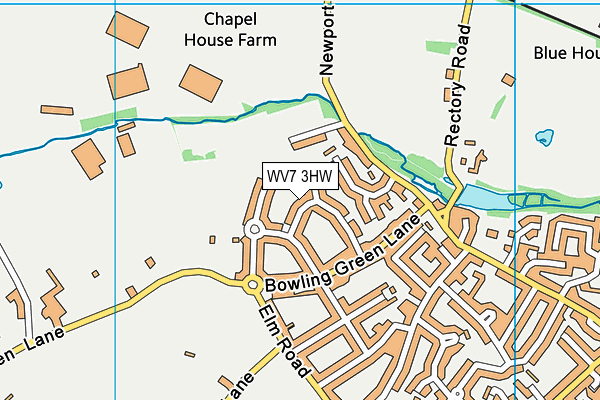 WV7 3HW map - OS VectorMap District (Ordnance Survey) WV7 3HW map - OS VectorMap District (Ordnance Survey)