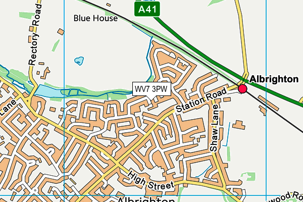 WV7 3PW map - OS VectorMap District (Ordnance Survey) WV7 3PW map - OS VectorMap District (Ordnance Survey)