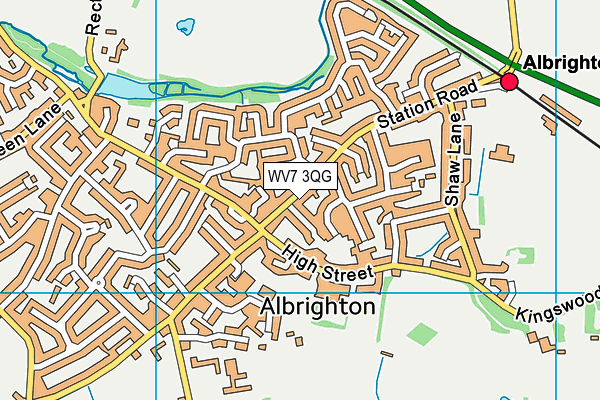 WV7 3QG map - OS VectorMap District (Ordnance Survey) WV7 3QG map - OS VectorMap District (Ordnance Survey)