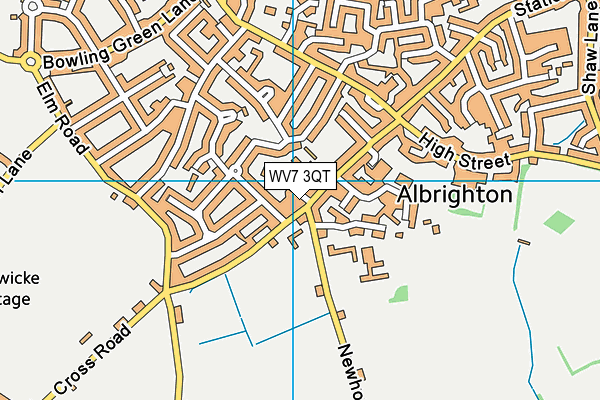 WV7 3QT map - OS VectorMap District (Ordnance Survey) WV7 3QT map - OS VectorMap District (Ordnance Survey)