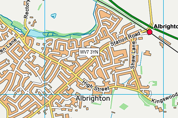 WV7 3YN map - OS VectorMap District (Ordnance Survey) WV7 3YN map - OS VectorMap District (Ordnance Survey)