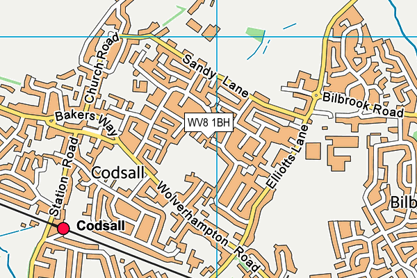 WV8 1BH map - OS VectorMap District (Ordnance Survey) WV8 1BH map - OS VectorMap District (Ordnance Survey)