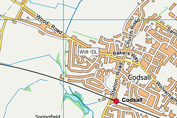WV8 1DL map - OS VectorMap District (Ordnance Survey) WV8 1DL map - OS VectorMap District (Ordnance Survey)