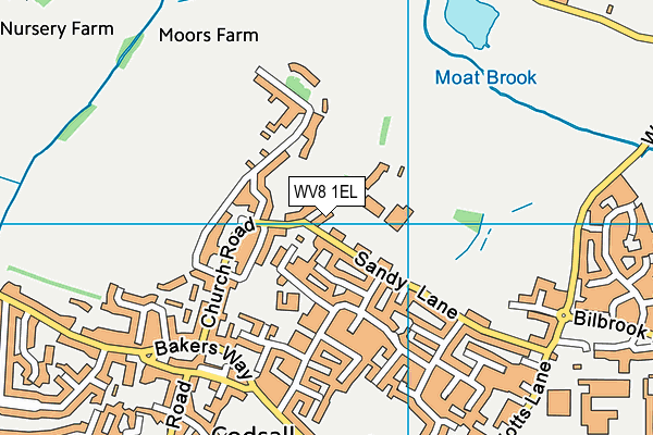 WV8 1EL map - OS VectorMap District (Ordnance Survey) WV8 1EL map - OS VectorMap District (Ordnance Survey)