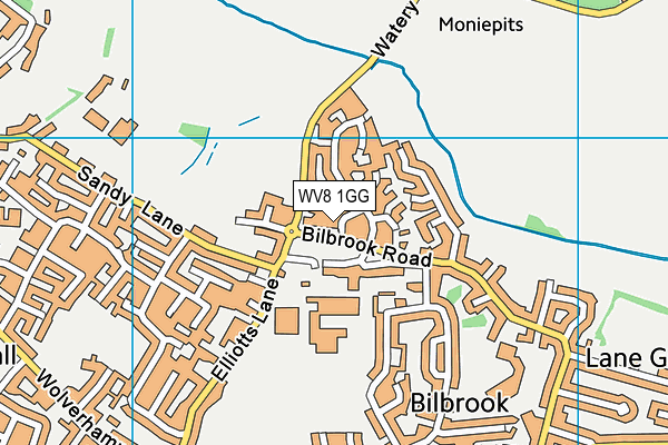 WV8 1GG map - OS VectorMap District (Ordnance Survey) WV8 1GG map - OS VectorMap District (Ordnance Survey)