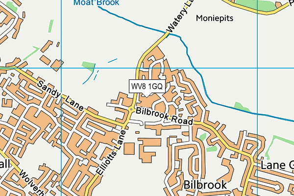 WV8 1GQ map - OS VectorMap District (Ordnance Survey)