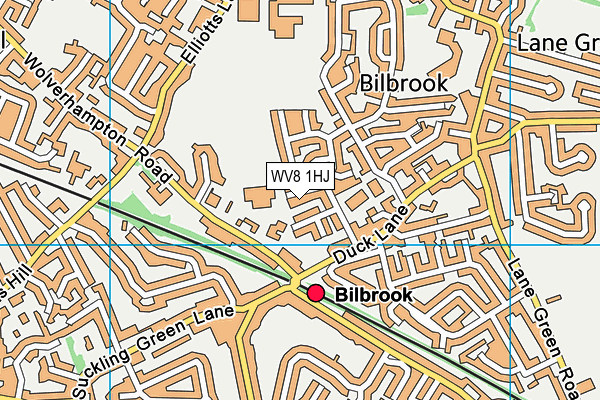 WV8 1HJ map - OS VectorMap District (Ordnance Survey)