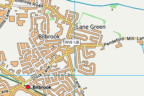 WV8 1JB map - OS VectorMap District (Ordnance Survey)