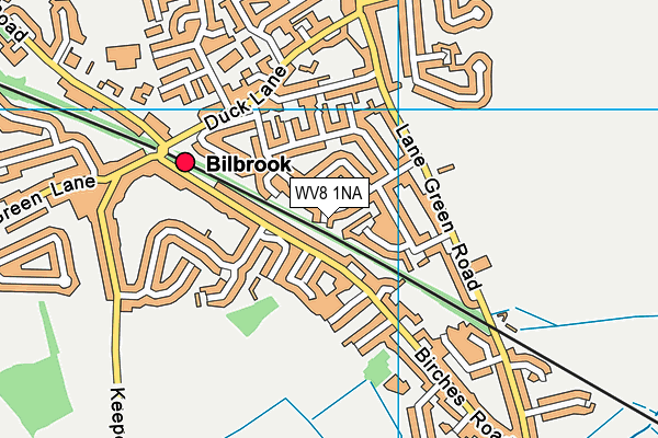 WV8 1NA map - OS VectorMap District (Ordnance Survey)
