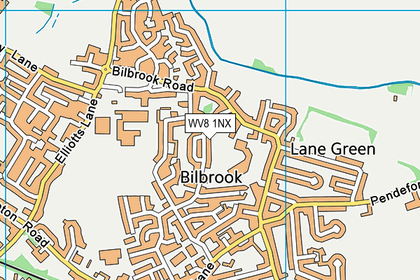 WV8 1NX map - OS VectorMap District (Ordnance Survey)