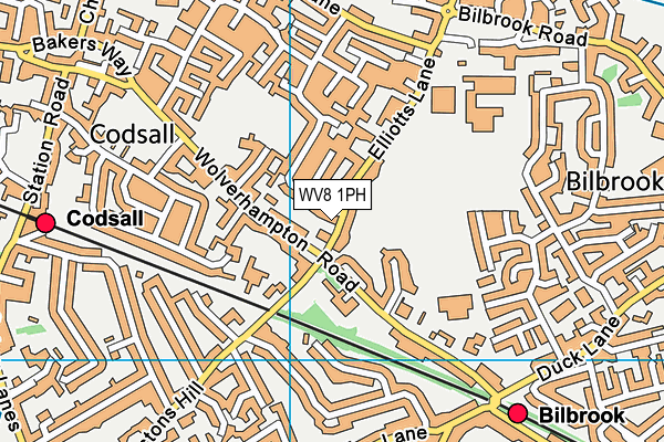 WV8 1PH map - OS VectorMap District (Ordnance Survey) WV8 1PH map - OS VectorMap District (Ordnance Survey)