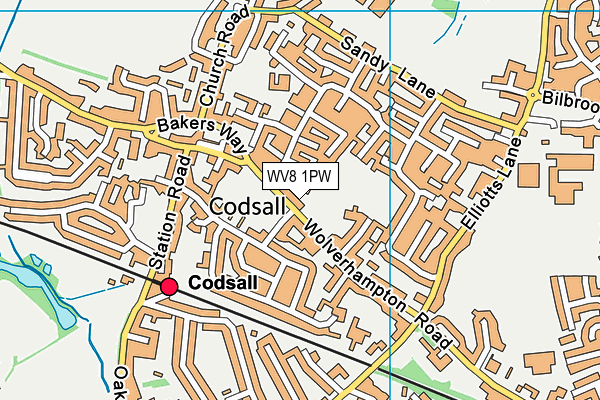 WV8 1PW map - OS VectorMap District (Ordnance Survey) WV8 1PW map - OS VectorMap District (Ordnance Survey)