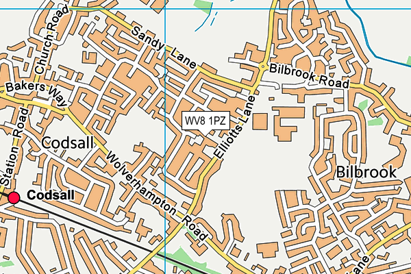 WV8 1PZ map - OS VectorMap District (Ordnance Survey) WV8 1PZ map - OS VectorMap District (Ordnance Survey)