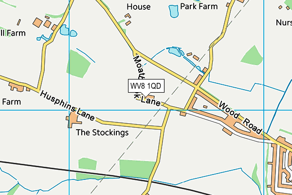 WV8 1QD map - OS VectorMap District (Ordnance Survey)