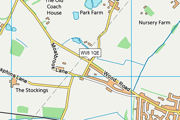 WV8 1QE map - OS VectorMap District (Ordnance Survey)