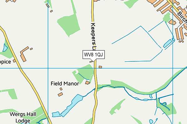 WV8 1QJ map - OS VectorMap District (Ordnance Survey) WV8 1QJ map - OS VectorMap District (Ordnance Survey)