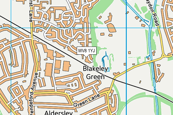 WV8 1YJ map - OS VectorMap District (Ordnance Survey)