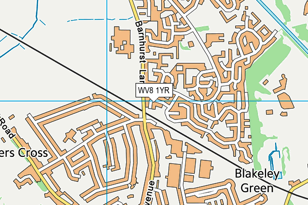 WV8 1YR map - OS VectorMap District (Ordnance Survey) WV8 1YR map - OS VectorMap District (Ordnance Survey)