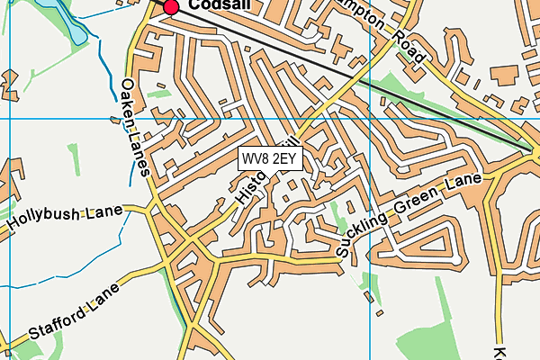 WV8 2EY map - OS VectorMap District (Ordnance Survey)