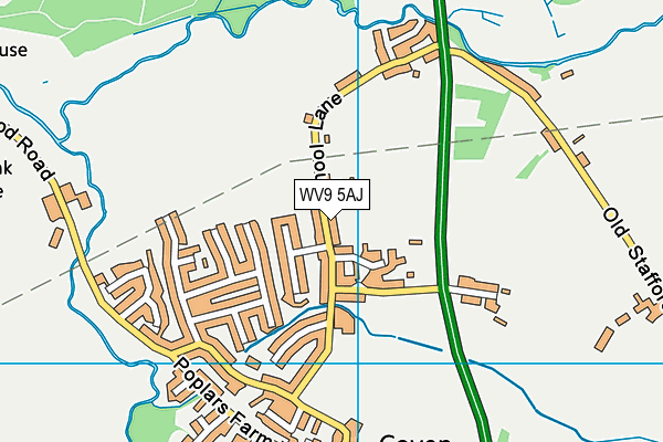 WV9 5AJ map - OS VectorMap District (Ordnance Survey) WV9 5AJ map - OS VectorMap District (Ordnance Survey)