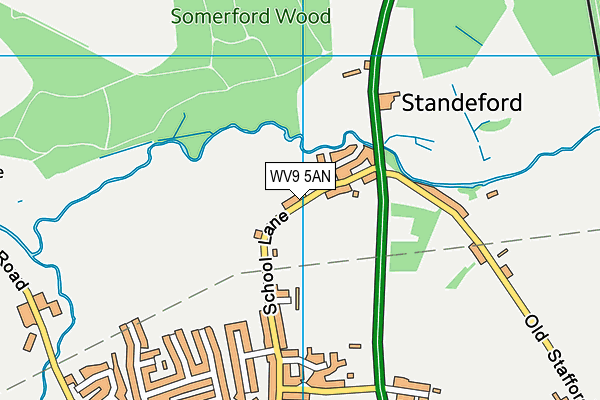WV9 5AN map - OS VectorMap District (Ordnance Survey) WV9 5AN map - OS VectorMap District (Ordnance Survey)