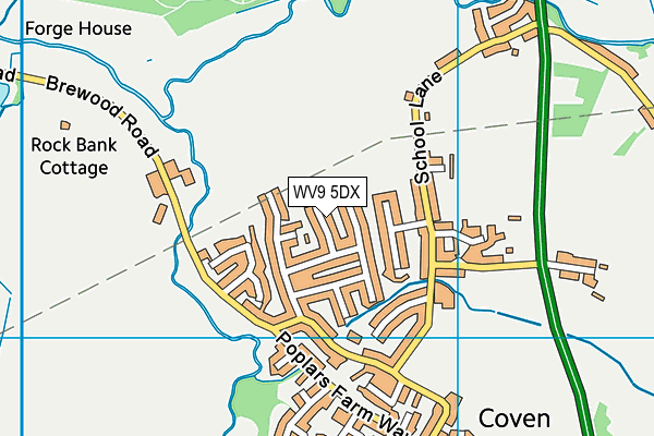 WV9 5DX map - OS VectorMap District (Ordnance Survey) WV9 5DX map - OS VectorMap District (Ordnance Survey)