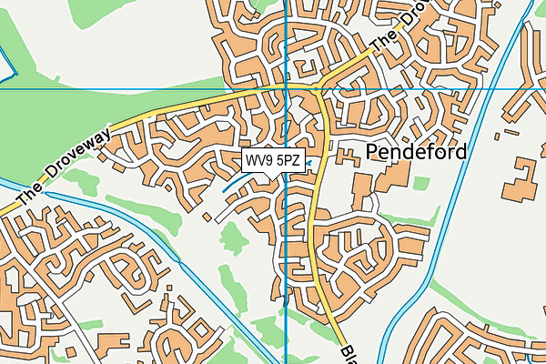 WV9 5PZ map - OS VectorMap District (Ordnance Survey) WV9 5PZ map - OS VectorMap District (Ordnance Survey)