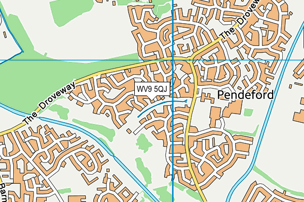 WV9 5QJ map - OS VectorMap District (Ordnance Survey) WV9 5QJ map - OS VectorMap District (Ordnance Survey)