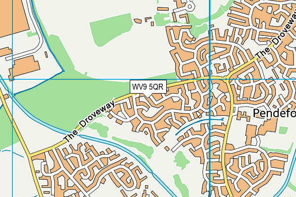 WV9 5QR map - OS VectorMap District (Ordnance Survey) WV9 5QR map - OS VectorMap District (Ordnance Survey)