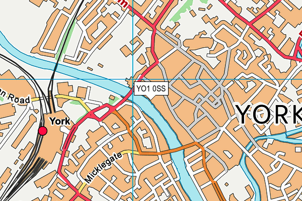 YO1 0SS map - OS VectorMap District (Ordnance Survey) YO1 0SS map - OS VectorMap District (Ordnance Survey)