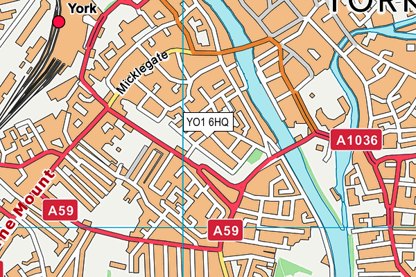 YO1 6HQ map - OS VectorMap District (Ordnance Survey)
