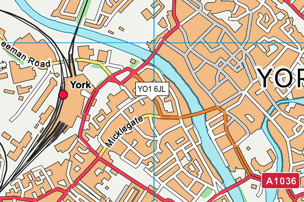 YO1 6JL map - OS VectorMap District (Ordnance Survey) YO1 6JL map - OS VectorMap District (Ordnance Survey)