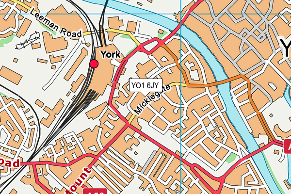 YO1 6JY map - OS VectorMap District (Ordnance Survey)