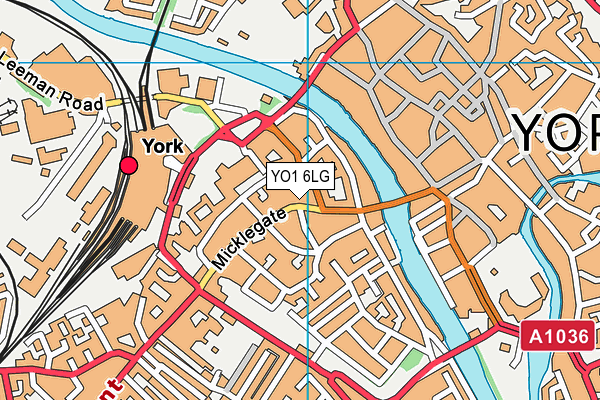 YO1 6LG map - OS VectorMap District (Ordnance Survey)