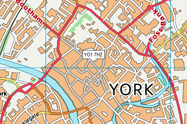 YO1 7HZ map - OS VectorMap District (Ordnance Survey) YO1 7HZ map - OS VectorMap District (Ordnance Survey)