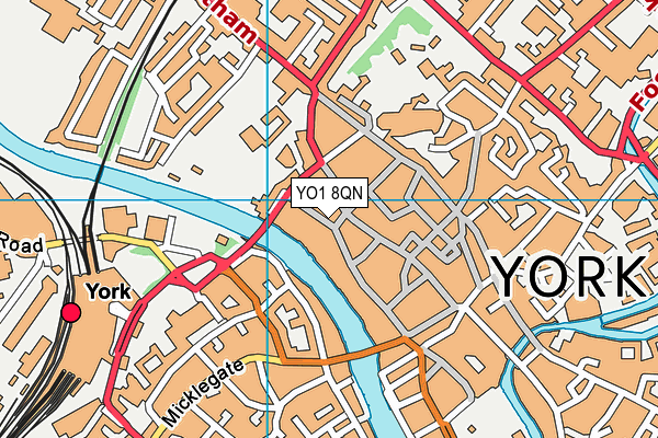 YO1 8QN map - OS VectorMap District (Ordnance Survey) YO1 8QN map - OS VectorMap District (Ordnance Survey)