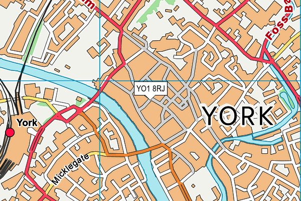 YO1 8RJ map - OS VectorMap District (Ordnance Survey) YO1 8RJ map - OS VectorMap District (Ordnance Survey)