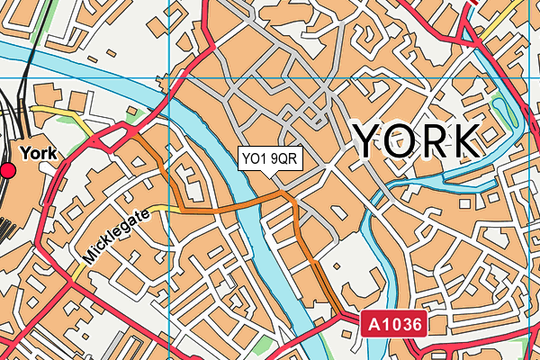 YO1 9QR map - OS VectorMap District (Ordnance Survey) YO1 9QR map - OS VectorMap District (Ordnance Survey)