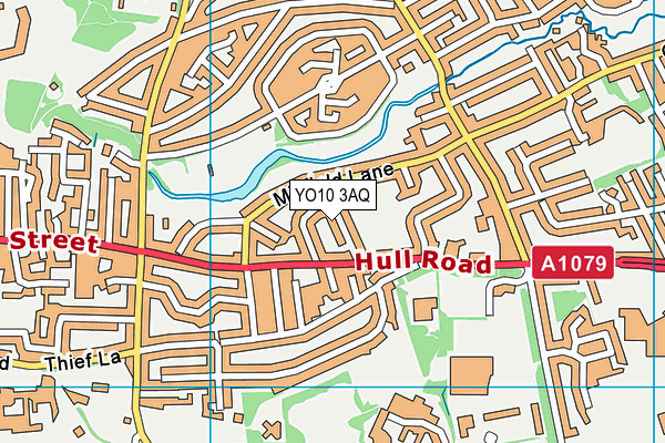 YO10 3AQ map - OS VectorMap District (Ordnance Survey)