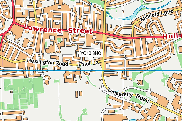 YO10 3HQ map - OS VectorMap District (Ordnance Survey) YO10 3HQ map - OS VectorMap District (Ordnance Survey)