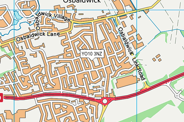 YO10 3NZ map - OS VectorMap District (Ordnance Survey) YO10 3NZ map - OS VectorMap District (Ordnance Survey)
