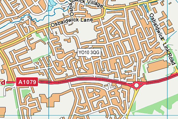 YO10 3QG map - OS VectorMap District (Ordnance Survey)