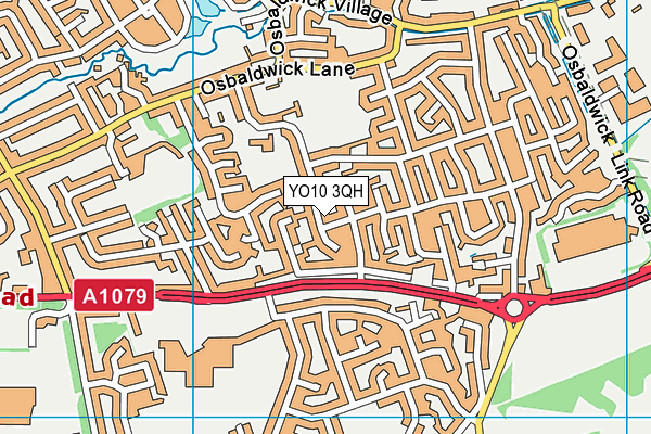 YO10 3QH map - OS VectorMap District (Ordnance Survey)