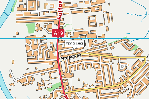 YO10 4HQ map - OS VectorMap District (Ordnance Survey)