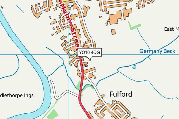 YO10 4QG map - OS VectorMap District (Ordnance Survey)