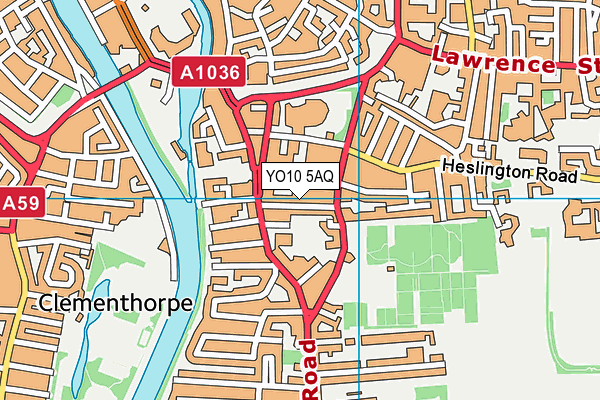 YO10 5AQ map - OS VectorMap District (Ordnance Survey)