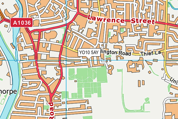 YO10 5AY map - OS VectorMap District (Ordnance Survey) YO10 5AY map - OS VectorMap District (Ordnance Survey)